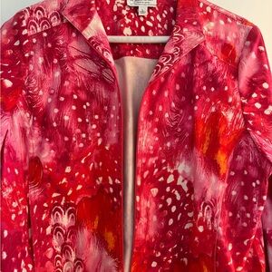 St. John Sport by Marie Gray Red and Pink Blazer